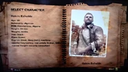 Hakim's infos in the character selection at the beginning of the game