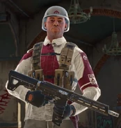 FND Soldier.png (573 KB) An FND Assaulter wearing a helmet, gloves and holding an ARC rifle. they are never seen using this weapon and are only seen wearing the helmet and gloves during cutscenes.
