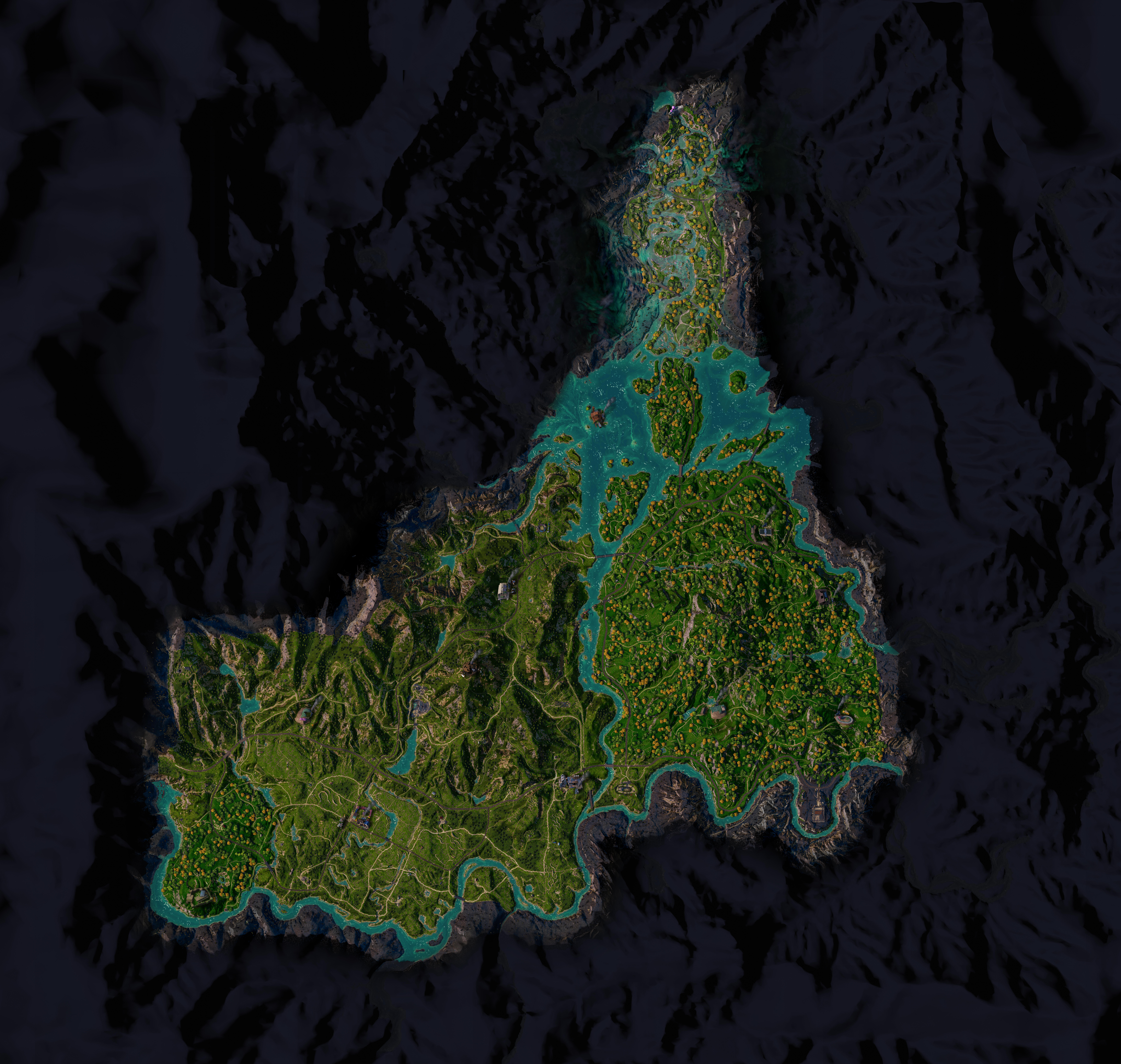 Интересные карты мод. Карта фар край New Dawn. Far Cry 5 New Dawn карта. Карта фаркрай Нью Даин.