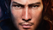 Close up of Ajay's face