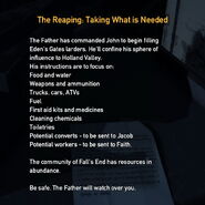 Joseph's Compound - Cult Note: The Reaping: Taking What is Needed