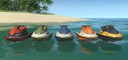 The different Jet Ski colour schemes in Far Cry 3