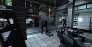 The player fighting a duo of Mutant Rears