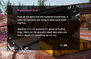 Nadines scrapyard (mission).jpg (138 KB) Highwayman Note to start the mission