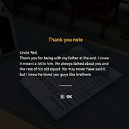 Redler Residence - Thank you note