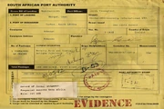 A bill of lading I found in the parcel Wayne sent me. Evidence of a Jackal shipment to Africa.