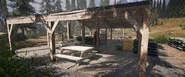 Oberlin Picnic Park - Shelter with picnic table, sandbags and weapons crate