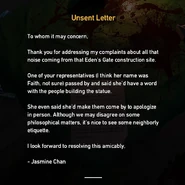 Chan Residence - Unsent letter
