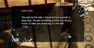 The camps safe code