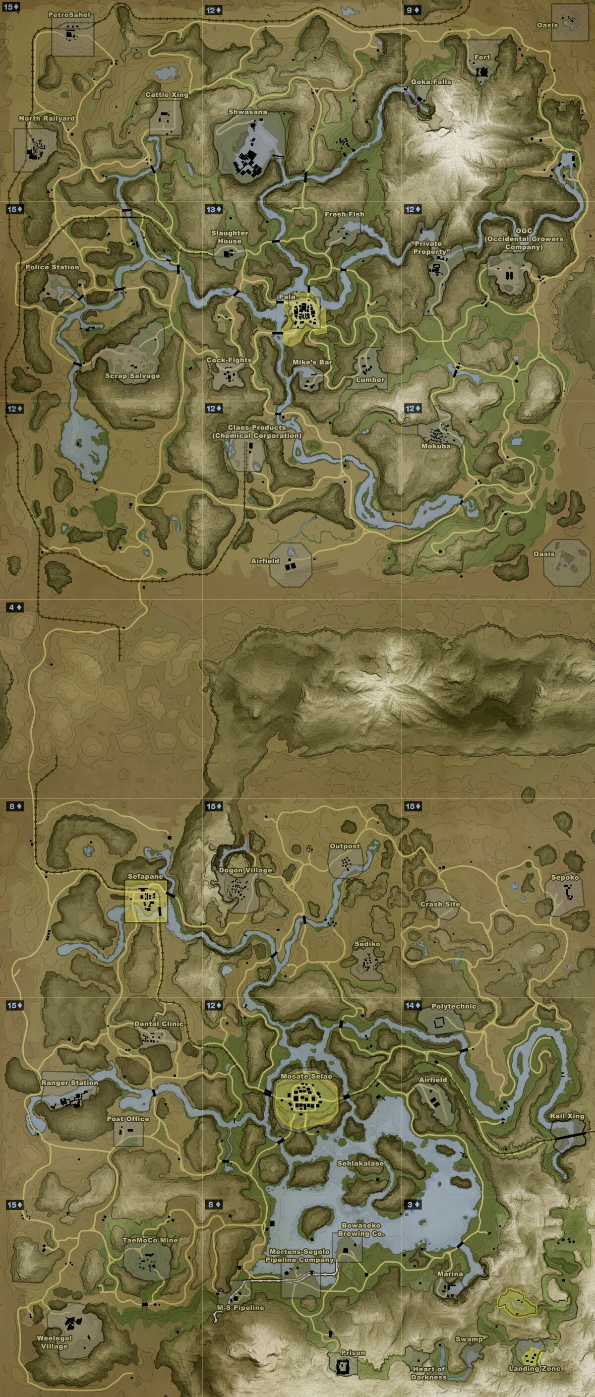 Far Cry 2 map/Bowa Seko - Central sector, Far Cry Wiki