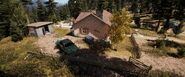 Dupree Residence - Aerial view. Note the open shed and the prepper bunker hatch door