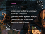 Mickey's Goodbye if her life was spared