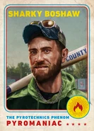 Promotional artwork of Sharky for the Guns for Hire feature