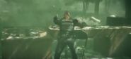 Burke shooting himself after opening the Hope County Jail’s gate.