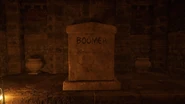 Easter Egg: Boomer's grave in the crypt