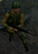 American Soldier with M-16.