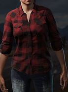 Red Flannel Button-Up