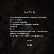 Sabre-Tooth Springs - Last Words