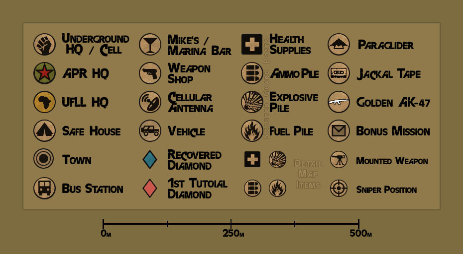 Sectors 7-9, Leboa-Sako - maps - Far Cry 2 Game Guide