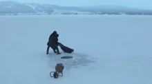 Potts's body is disposed into an ice hole.