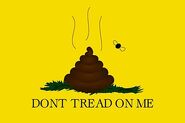 Gadsden variation: pile of poop "dont tread on me" - posted by iron de havilland