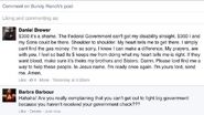 Bundy Ranch FaceBook comment stream Daniel Brewer - Barbra Barbour - posted by InmanRoshi