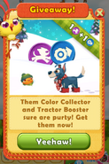 Your daily gifts: a Tractor Booster plus a Color Collector (December 17, 2015)