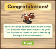 Cow Pasture - Finished Reward Message