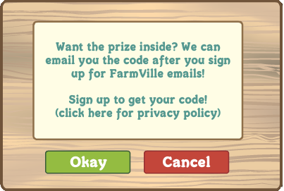 how do i get a passcode for my lockbox on farmville