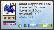 Giant Sapphire Tree Market Info