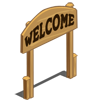 Welcome Sign Fence