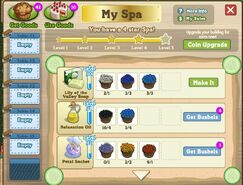 Recent redesign of the My Spa opening screen