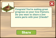 Cow Pasture - Progress Message