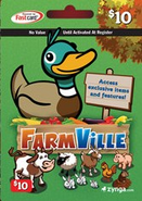 A FarmVille Game Card worth $10.