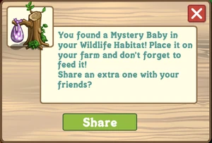 Wildlife Habitat Mystery Baby Purple Message