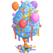 4th Birthday Cotton Candy Tree-icon