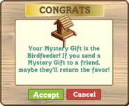 This picture pop up if a Birdfeeder was hidden in the Mystery Gift