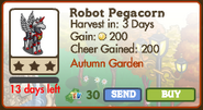 Robot Pegacorn Market Info (November 15, 2012)