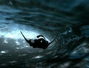  navigates a wormhole.