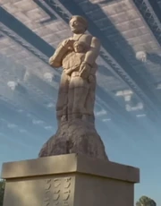 A Peacekeeper statue found inside a command carrier