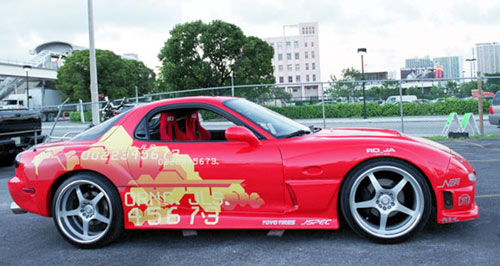 The fast and the furious cars, Toyota Supra, Mazda RX-7, Dodge