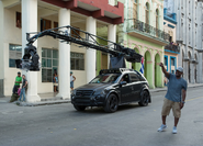 F. Gary Gray on the set of The Fate of the Furious