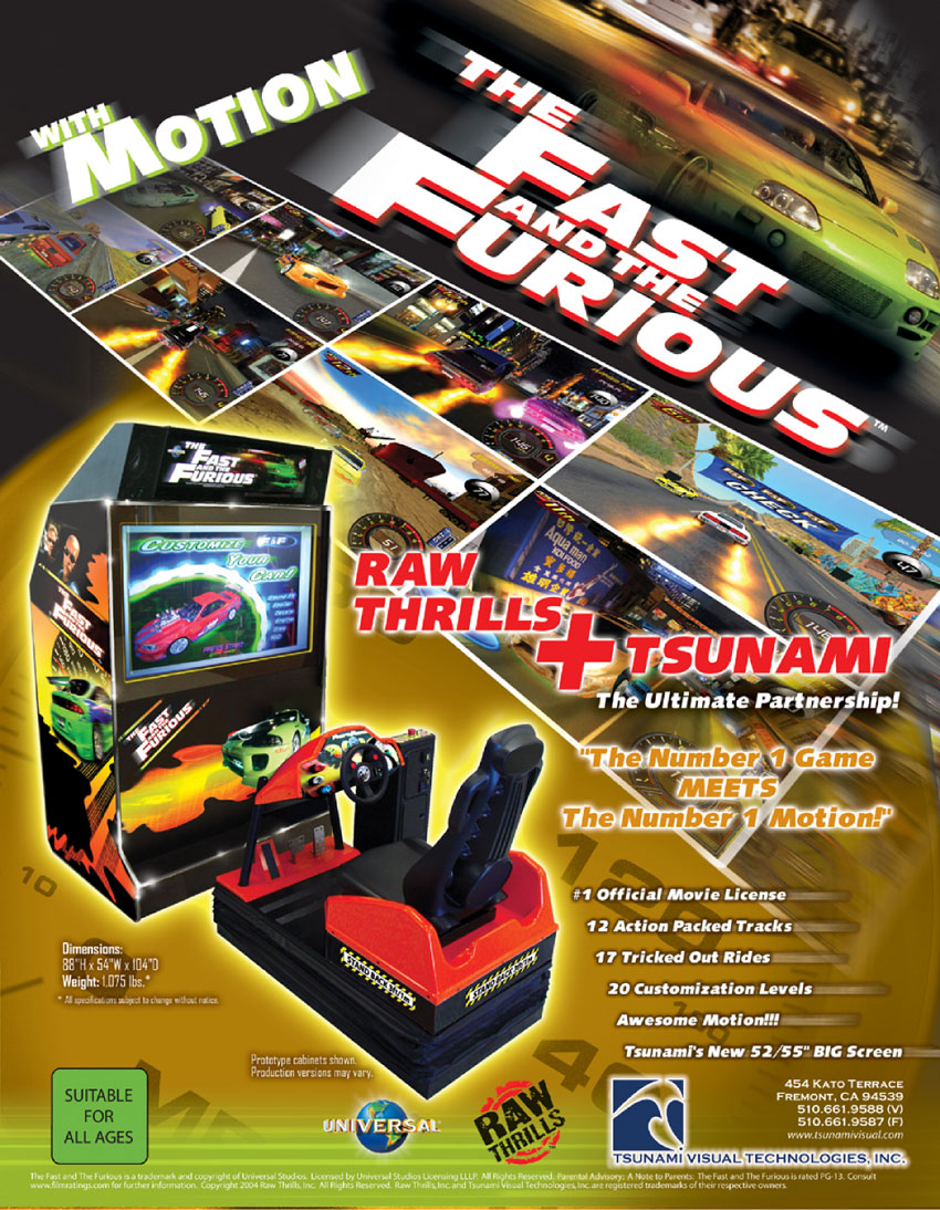 Fast and The Furious Arcade Driving Game