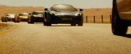 The fast family driving through the desert on their way to Dubai