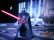 Darth Vader as he appears in Soul Calibur IV as a guest character