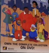 Fat Albert and the Junkyard Gang depicted in a promotional poster of the cartoon being on DVD as shown in the film
