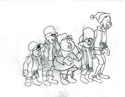 The first drawing of the Cosby Kids.