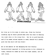 Dumb Donald Model Sheet