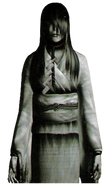 A closer image of Kirie's ghost. Note the rope around her neck.