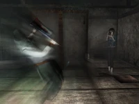 Rei defends herself with the camera obscura